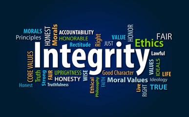 another word for having integrity.